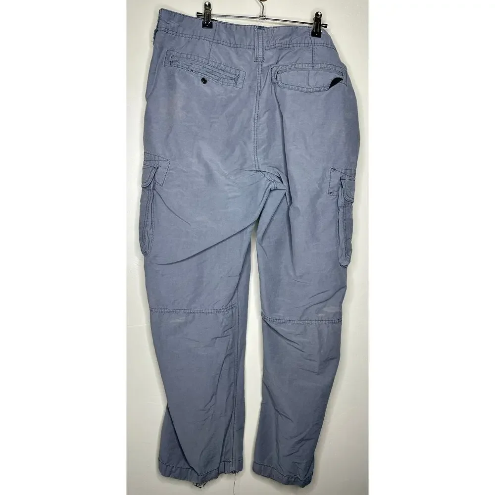 Wearfirst Baggy Cargo Utility Pants Gray Y2K Skater Size 38x32